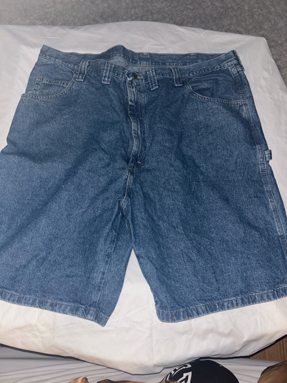 Wrangler Men's Denim Carpenter Shorts - Medium Blue